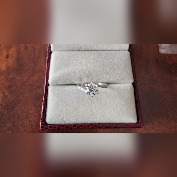 1.0 Ct Moissanite Solitaire Ring – 925 Sterling Silver – Size 6 – D Colo - Picture 3 of 3